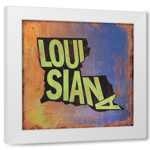 Louisiana White Modern Wood Framed Art Print by Art Licensing Studio