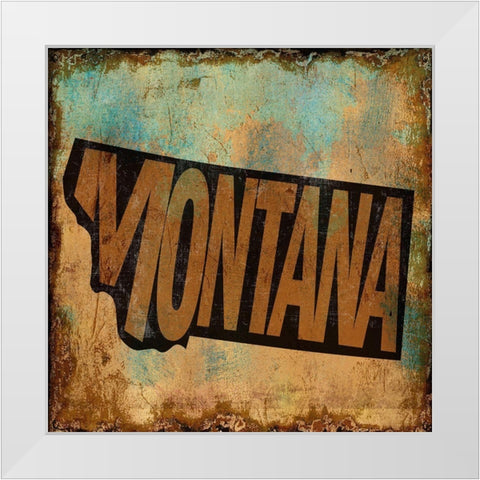 Montana White Modern Wood Framed Art Print by Art Licensing Studio