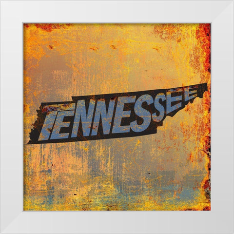 Tennessee White Modern Wood Framed Art Print by Art Licensing Studio