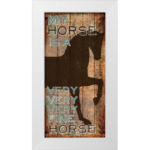 Fine Horse White Modern Wood Framed Art Print by Art Licensing Studio
