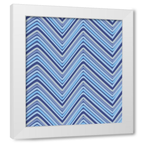 Cool Blue 2 White Modern Wood Framed Art Print by Art Licensing Studio
