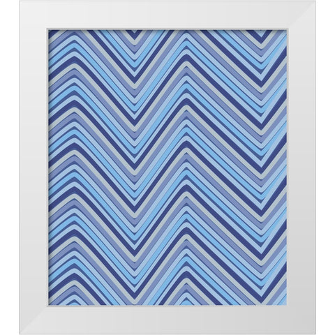 Cool Blue 2 White Modern Wood Framed Art Print by Art Licensing Studio