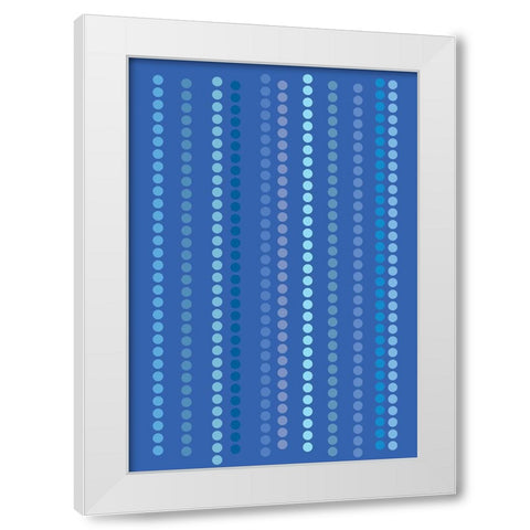 Cool Blue 7 White Modern Wood Framed Art Print by Art Licensing Studio