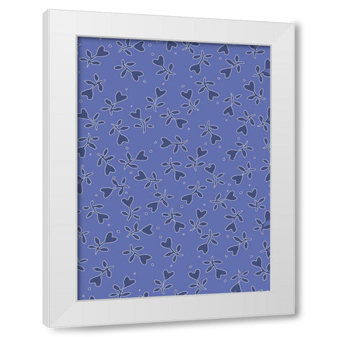 Cool Blue 8 White Modern Wood Framed Art Print by Art Licensing Studio