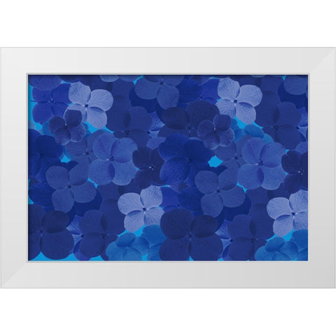 Cool Blue 9 White Modern Wood Framed Art Print by Art Licensing Studio