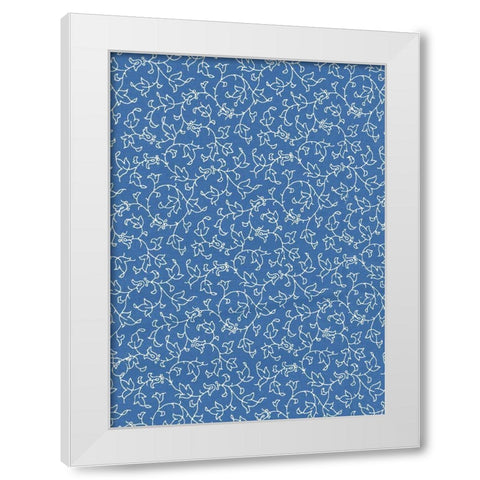 Cool Blue 11 White Modern Wood Framed Art Print by Art Licensing Studio