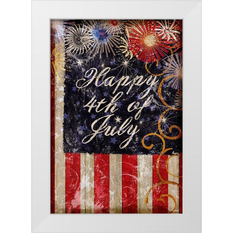 Fourth of July Glory White Modern Wood Framed Art Print by Art Licensing Studio