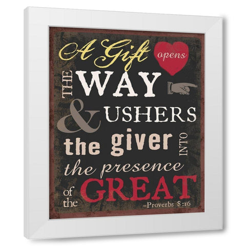 The Gift 2 White Modern Wood Framed Art Print by Art Licensing Studio