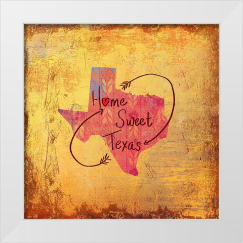 Sweet Texas White Modern Wood Framed Art Print by Art Licensing Studio