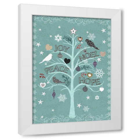 The Embellished Tree 1 White Modern Wood Framed Art Print by Art Licensing Studio