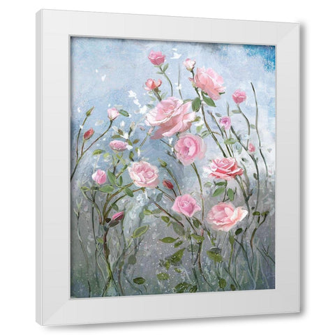 Blissful Meadow White Modern Wood Framed Art Print by Art Licensing Studio