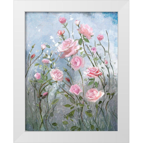 Blissful Meadow White Modern Wood Framed Art Print by Art Licensing Studio