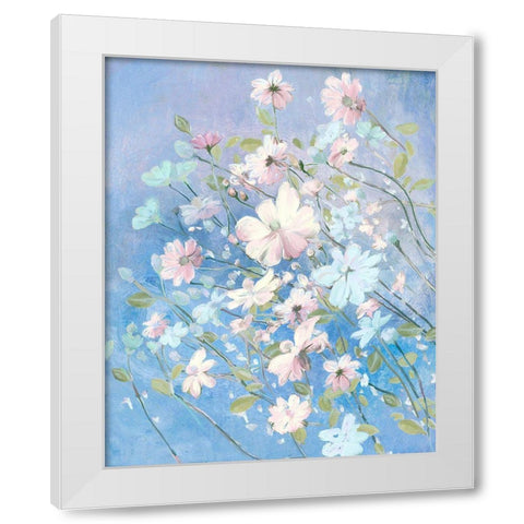 Spring Morning in Blue White Modern Wood Framed Art Print by Art Licensing Studio