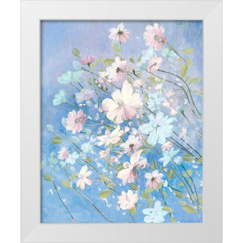 Spring Morning in Blue White Modern Wood Framed Art Print by Art Licensing Studio