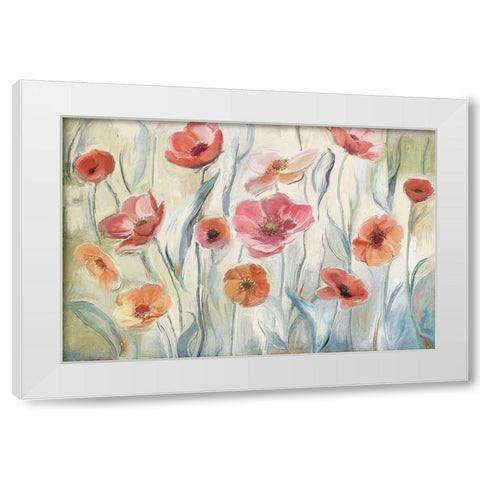 Anemone Poppies White Modern Wood Framed Art Print by Art Licensing Studio