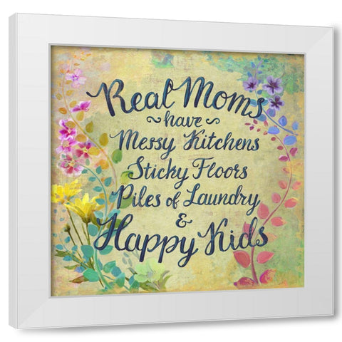 Real Moms White Modern Wood Framed Art Print by Art Licensing Studio