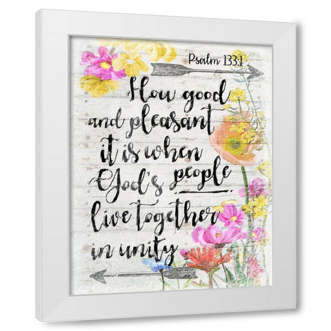 Wood Psalm II White Modern Wood Framed Art Print by Art Licensing Studio