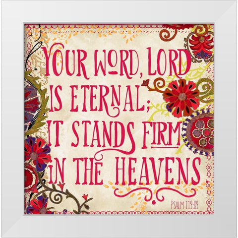 Delecor Psalm I White Modern Wood Framed Art Print by Art Licensing Studio