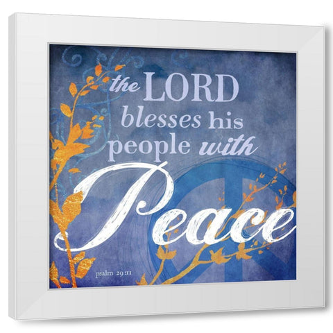 Psalm Peace White Modern Wood Framed Art Print by Art Licensing Studio