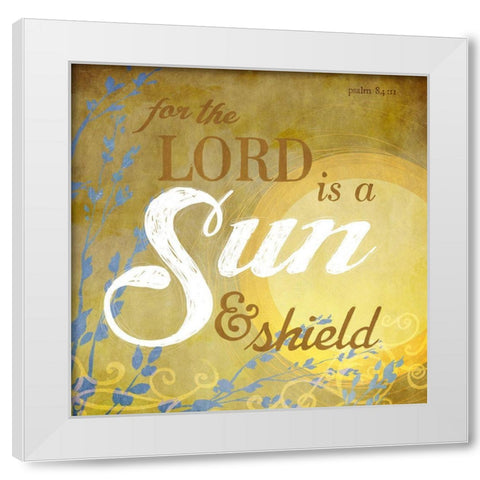 Psalm Sun White Modern Wood Framed Art Print by Art Licensing Studio