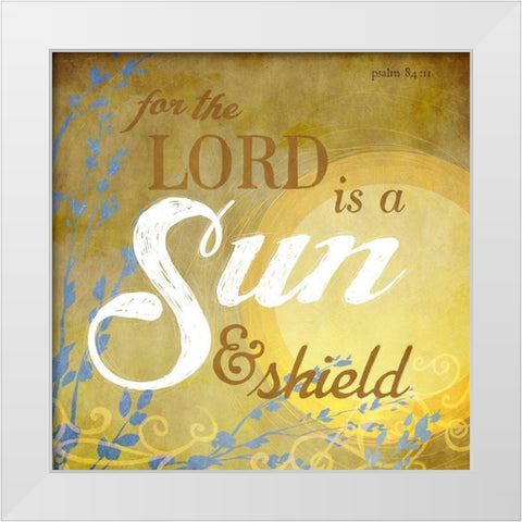 Psalm Sun White Modern Wood Framed Art Print by Art Licensing Studio
