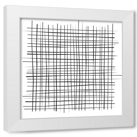 Aerial Criss Cross White Modern Wood Framed Art Print by Art Licensing Studio