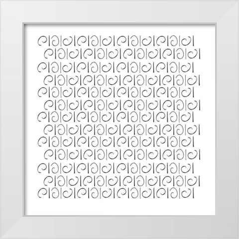 Aerial Scroll White Modern Wood Framed Art Print by Art Licensing Studio