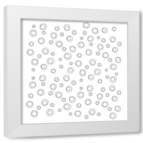 Aerial Spiros White Modern Wood Framed Art Print by Art Licensing Studio