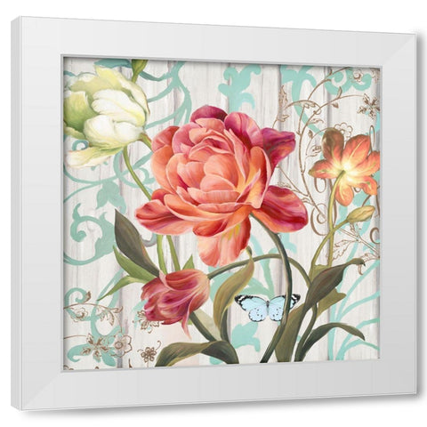 Rose Refresh White Modern Wood Framed Art Print by Art Licensing Studio