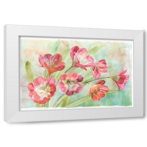 Bowing Clevia White Modern Wood Framed Art Print by Art Licensing Studio