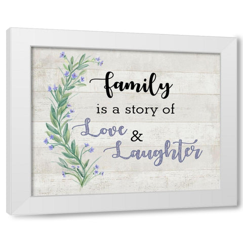 Family Love 1 White Modern Wood Framed Art Print by Art Licensing Studio