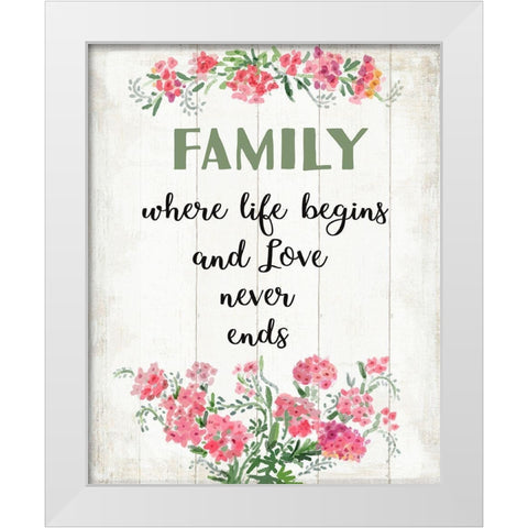 Family Love 2 White Modern Wood Framed Art Print by Art Licensing Studio