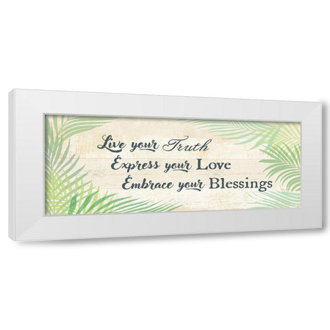 Embrace your Blessings White Modern Wood Framed Art Print by Art Licensing Studio