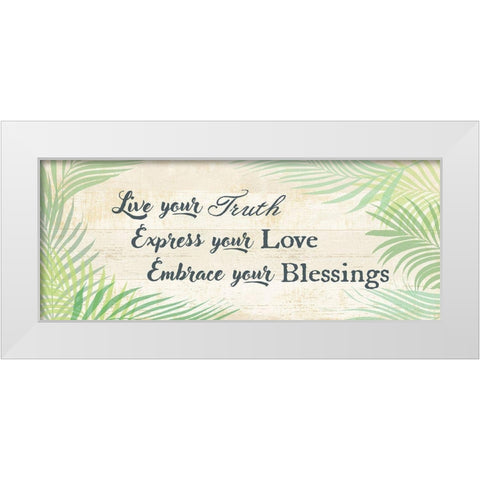 Embrace your Blessings White Modern Wood Framed Art Print by Art Licensing Studio