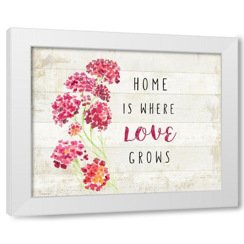 Home Love White Modern Wood Framed Art Print by Art Licensing Studio