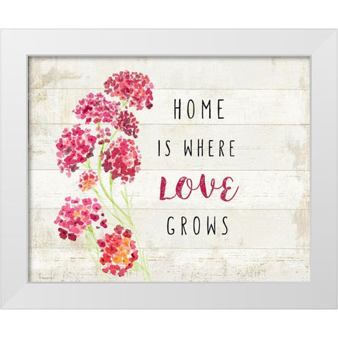 Home Love White Modern Wood Framed Art Print by Art Licensing Studio