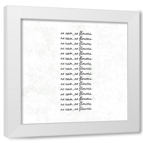 No Rain White Modern Wood Framed Art Print by Art Licensing Studio