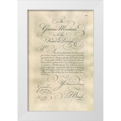 The Generous Merchant to his Friend in Distress White Modern Wood Framed Art Print by Art Licensing Studio