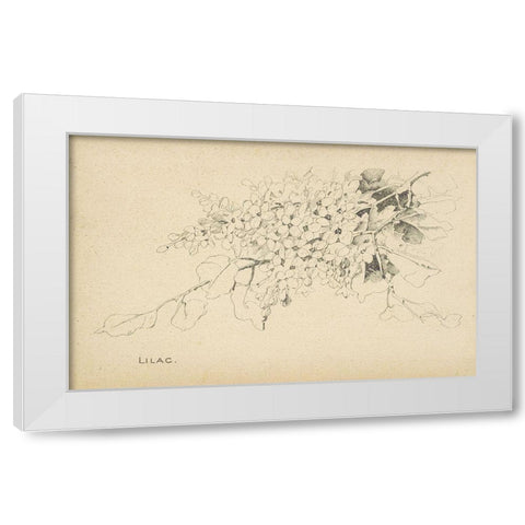 Lilac White Modern Wood Framed Art Print by Art Licensing Studio