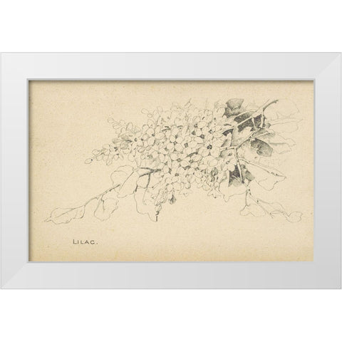 Lilac White Modern Wood Framed Art Print by Art Licensing Studio