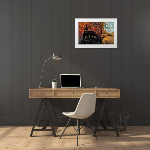 All Hallows Eve III White Modern Wood Framed Art Print by Art Licensing Studio