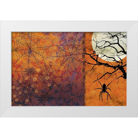 All Hallows eve V White Modern Wood Framed Art Print by Art Licensing Studio