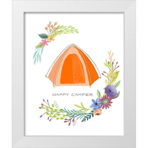 Sweet Adventure Tent White Modern Wood Framed Art Print by Art Licensing Studio