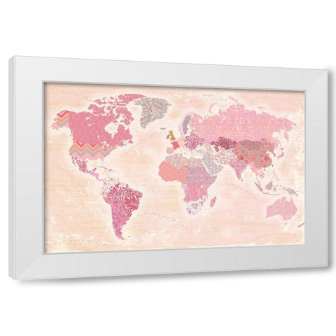 World of patterns White Modern Wood Framed Art Print by Art Licensing Studio