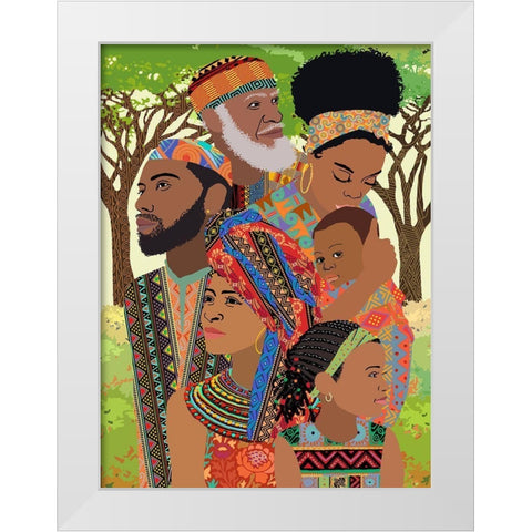 Staying Together White Modern Wood Framed Art Print by Art Licensing Studio