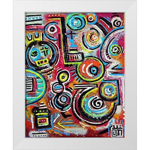 Discotheque Showboats White Modern Wood Framed Art Print by Mcilwaine, Alloyius