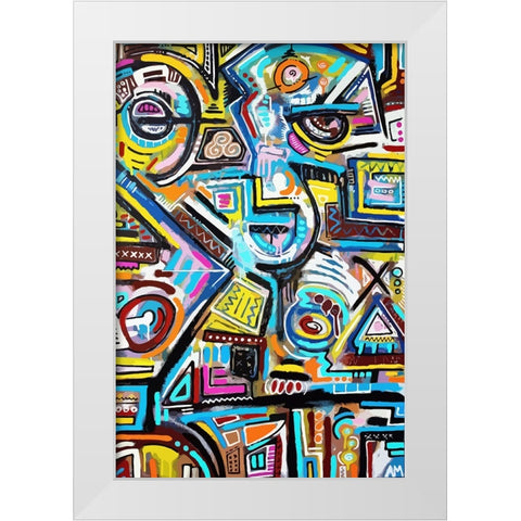 Eye of the Storm White Modern Wood Framed Art Print by Mcilwaine, Alloyius