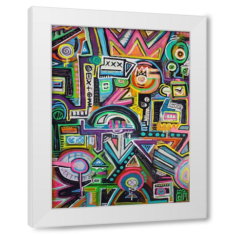 Humpty Dumpty Loves Spelunking White Modern Wood Framed Art Print by Mcilwaine, Alloyius