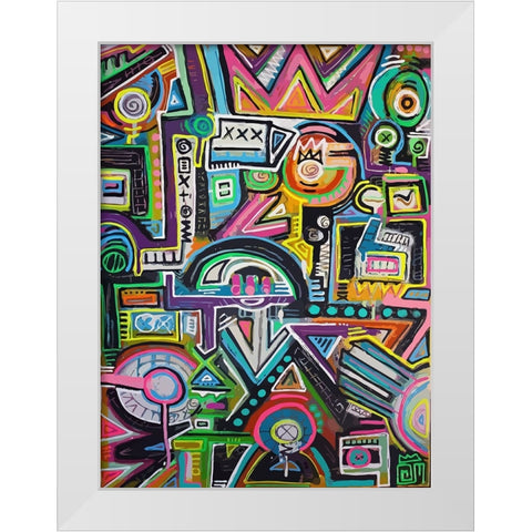 Humpty Dumpty Loves Spelunking White Modern Wood Framed Art Print by Mcilwaine, Alloyius
