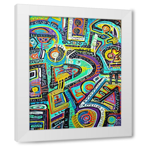 Space Dust is Ticklish White Modern Wood Framed Art Print by Mcilwaine, Alloyius